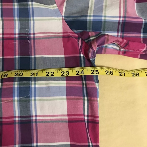 Tailorbyrd Mens Button Down Dress Shirt XL Plaid Red Blue Designer Long Sleeve - Picture 7 of 11